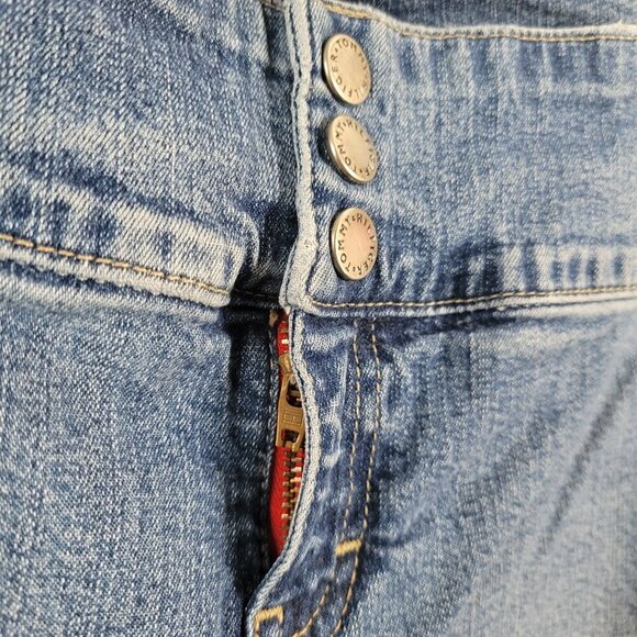 Tommy Hilfiger Jeans size 4 Hipster Boot wide leg stretch med wash logo VGC - Picture 3 of 10